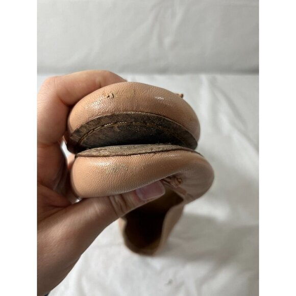 COACH “Flatiron” Nude Leather Round Toe Slip On Ballerina Flats, Women’s 9.5 B - Picture 8 of 13